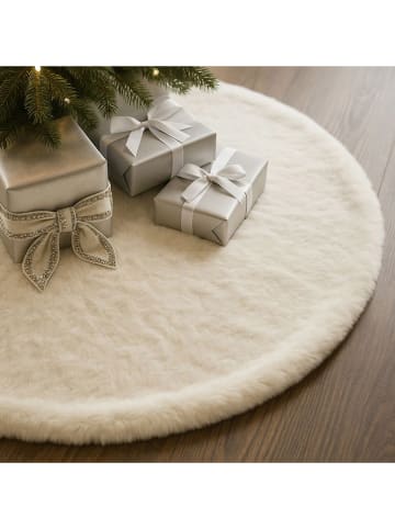 ABERTO DESIGN Weihnachtsbaum-Teppich in Creme
