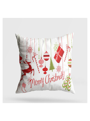 Colorful Cotton Kussen wit/rood