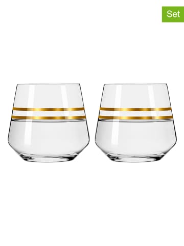 RITZENHOFF 2-delige set: glazen "Deluxe" goudkleurig - 420 ml