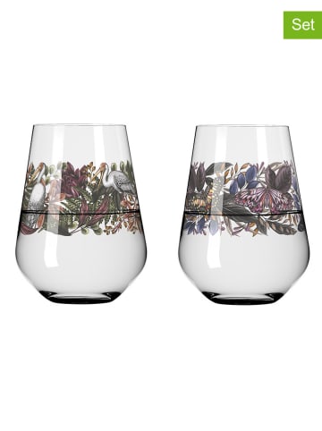 RITZENHOFF 2-delige set: glazen "Schattenfauna'' meerkleurig - 540 ml