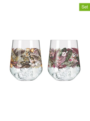 RITZENHOFF 2-delige set: glazen "Schattenfauna'' meerkleurig - 710 ml