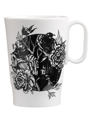 RITZENHOFF Koffiekop "Genieten - K. Rytter" wit/zwart - 335 ml