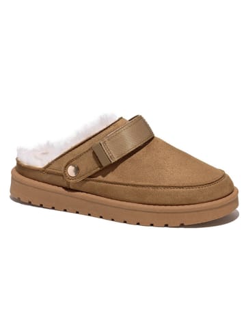 C'M Slippers lichtbruin