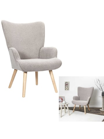THE HOME DECO FACTORY Fauteuil taupe - (B)68 x (H)96 x (D)75 cm