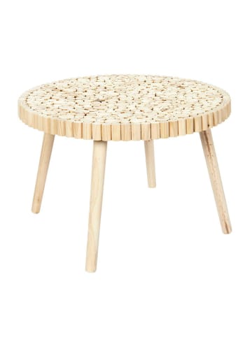 Ethnical Life Couchtisch "Gigogne" in Natur - (H)40 x Ø 60 cm