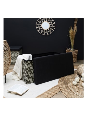Ethnical Life Kruk met opbergruimte zwart/wit - (B)76 x (H)38 x (D)38 cm
