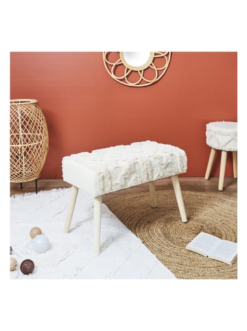 HYGGE Zitbank crème - (B)60 x (H)40 x (D)32 cm