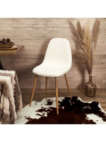 Ethnical Life Eetkamerstoel "Freya" wit - (B)44 x (H)86 x (D)50 cm