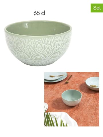 Ethnical Life 6er-Set: Schalen ''Sahara'' in Grün - 660 ml