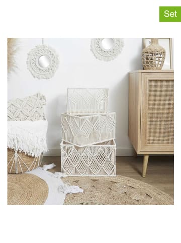 The Home Deco Kids 3-delige set: opbergmanden wit