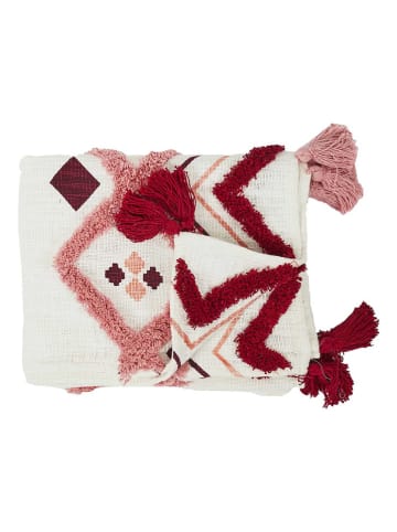 Ethnical Life Plaid wit/rood - (L)150 x (B)130 cm