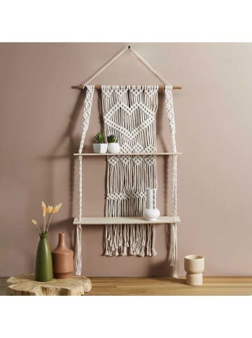 Ethnical Life Wandregal ''Boho'' in Creme - (B)50 x (H)85 x (T)13 cm