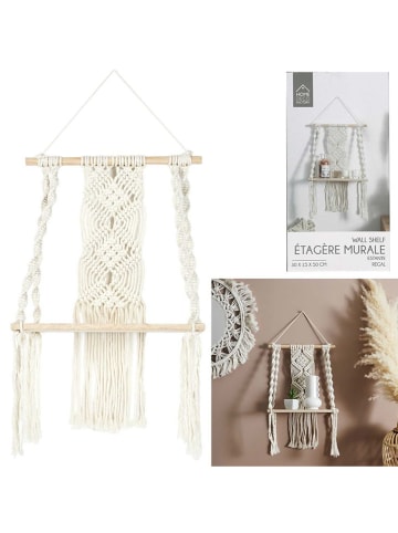 Ethnical Life Wandregal ''Boho'' in Creme - (B)30 x (H)50 x (T)15 cm