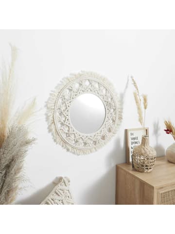 Ethnical Life Spiegel crème - Ø 55 cm