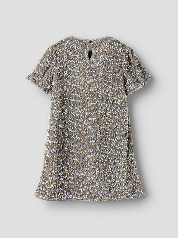 name it Jurk "Prunica" beige/zilverkleurig/goudkleurig