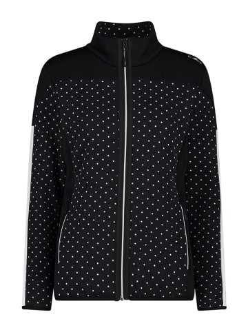 CMP Fleecejacke in Schwarz/ Weiß