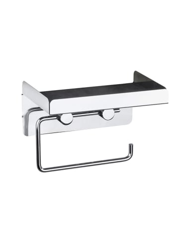 Wenko Toiletrolhouder zilverkleurig - (B)16 x (H)12,5 x (D)11,5 cm