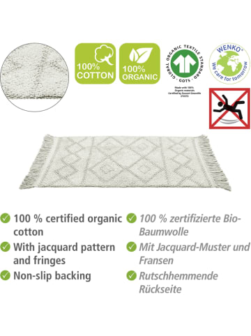 Wenko Badematte "Urla" in Grün - (L)90 x (B)60 cm