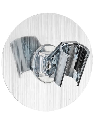 Wenko Duschkopfhalter "Osimo" in Silber - (B)9,5 x (H)9,5 x (T)6,2 cm