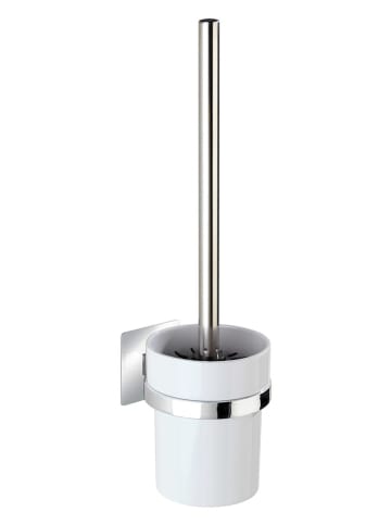 Wenko Zestaw WC "Turbo-Loc Quadro" w kolorze białym - wys. 35,5 cm