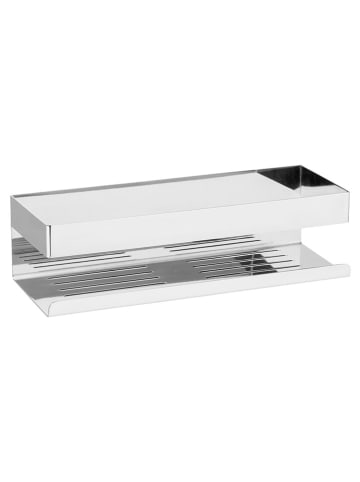 Wenko Półka prysznicowa "Turbo-Loc Genova" w kolorze srebrnym - 30 x 8 x 10,5 cm