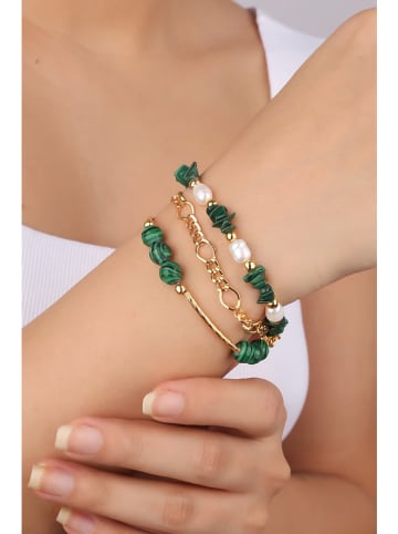 Pierres delicates Vergold. Armkette mit Edelsteinen