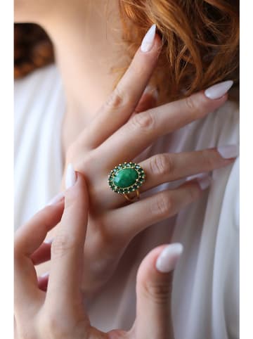 Pierres delicates Vergulde ring met edelstenen
