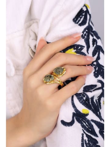 Pierres delicates Vergulde ring met edelstenen