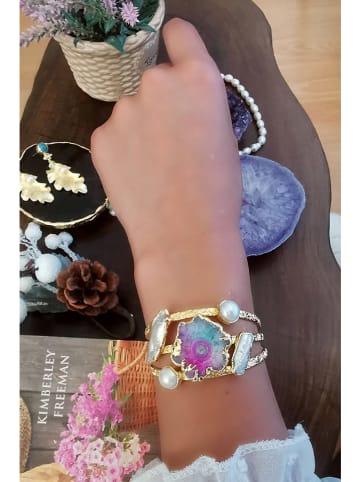 Pierres delicates Vergulde armband met edelstenen