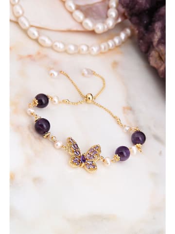 Pierres delicates Vergulde armband met edelstenen