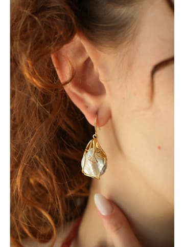 Pierres delicates Perlen-Ohrhänger in Weiß