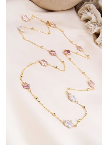 Pierres delicates Vergulde ketting met edelstenen - (L)70 cm