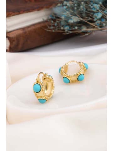 Pierres delicates Vergold. Creolen mit Edelsteinen