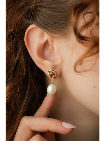 Pierres delicates Pareloorringen met edelstenen wit