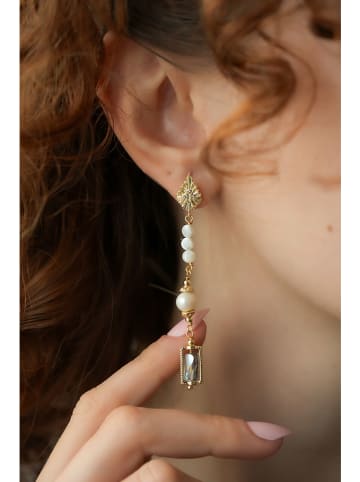 Pierres delicates Vergulde oorringen met edelstenen