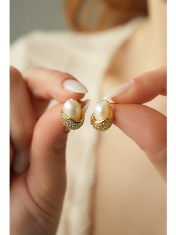 Pierres delicates Parel-oorstekers wit