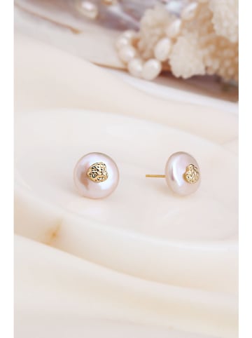 Pierres delicates Perlen-Ohrstecker in Weiß