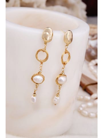 Pierres delicates Kolczyki w kolorze białym z perłami