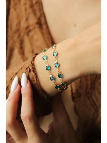 Pierres delicates Vergold. Armkette mit Edelsteinen
