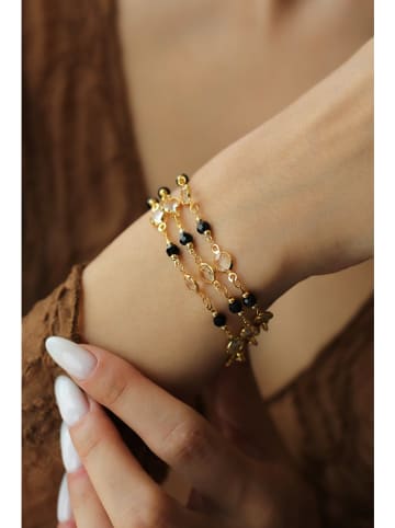 Pierres delicates Vergold. Armkette mit Edelsteinen