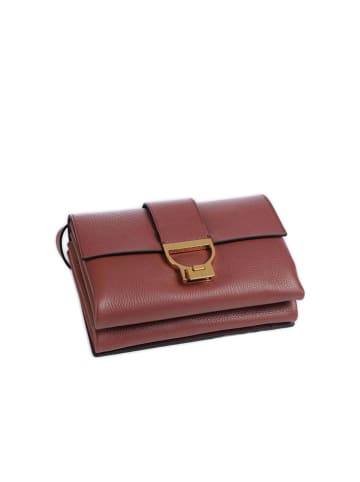 COCCINELLE Leder-Henkeltasche in Bordeaux - (B)23 x (H)17 x (T)7 cm