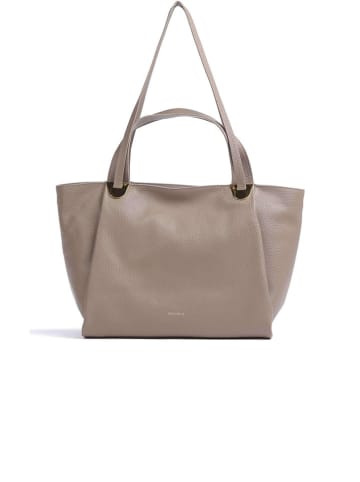 COCCINELLE Leder-Schultertasche in Taupe - (B)35 x (H)29 x (T)19 cm