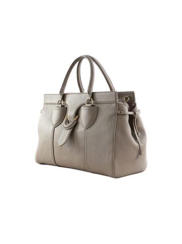 COCCINELLE Leder-Henkeltasche in Taupe - (B)30 x (H)21 x (T)14 cm