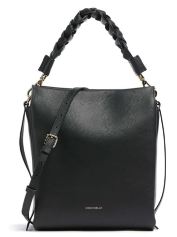 COCCINELLE Leder-Umhängetasche in Schwarz - (L)23 x (B)27 x (H)10 cm