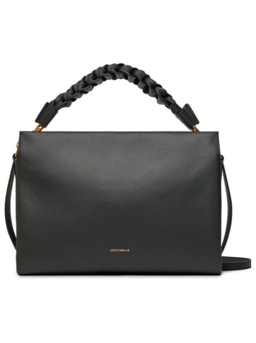 COCCINELLE Leder-Henkeltasche in Schwarz - (B)33 x (H)23 x (T)12 cm