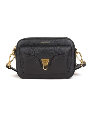 COCCINELLE Leder-Umhängetasche in Schwarz - (L)21 x (B)15 x (H)7 cm