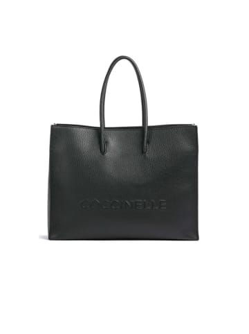 COCCINELLE Leder-Shopper in Schwarz - (B)39,5 x (H)30,5 x (T)16 cm