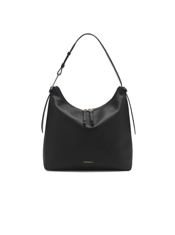 COCCINELLE Leder-Schultertasche in Schwarz - (B)30 x (H)27 x (T)11 cm