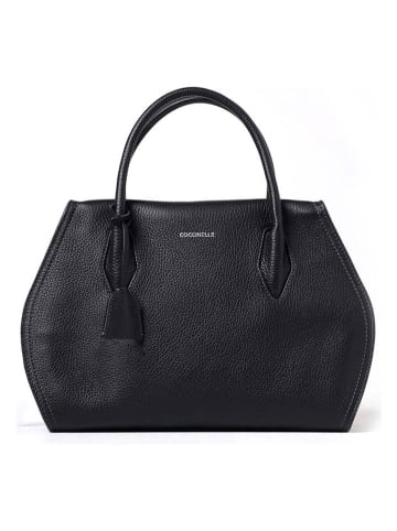 COCCINELLE Leder-Henkeltasche in Schwarz - (B)30 x (H)20 x (T)13 cm