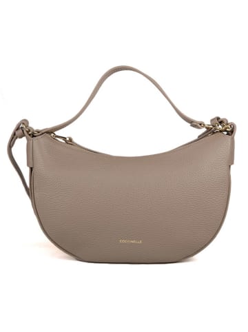 COCCINELLE Leder-Schultertasche in Hellbraun - (L)34 x (B)26 x (H)5 cm